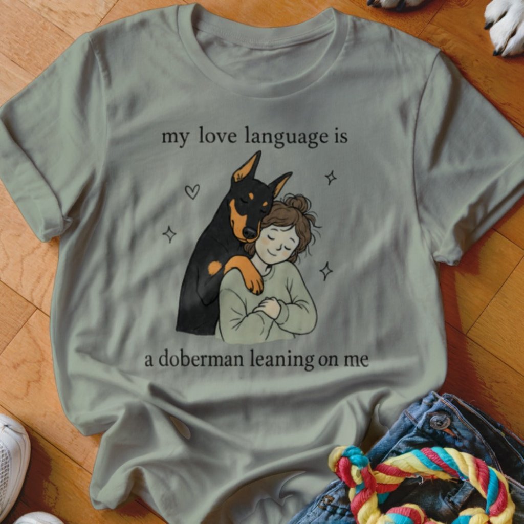 My Love Language is Doberman Lean Shirt - The Pawsitive Initiative