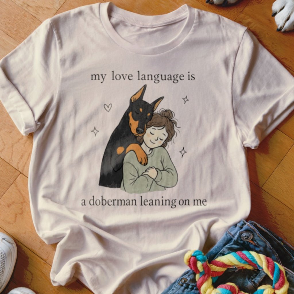 My Love Language is Doberman Lean Shirt - The Pawsitive Initiative