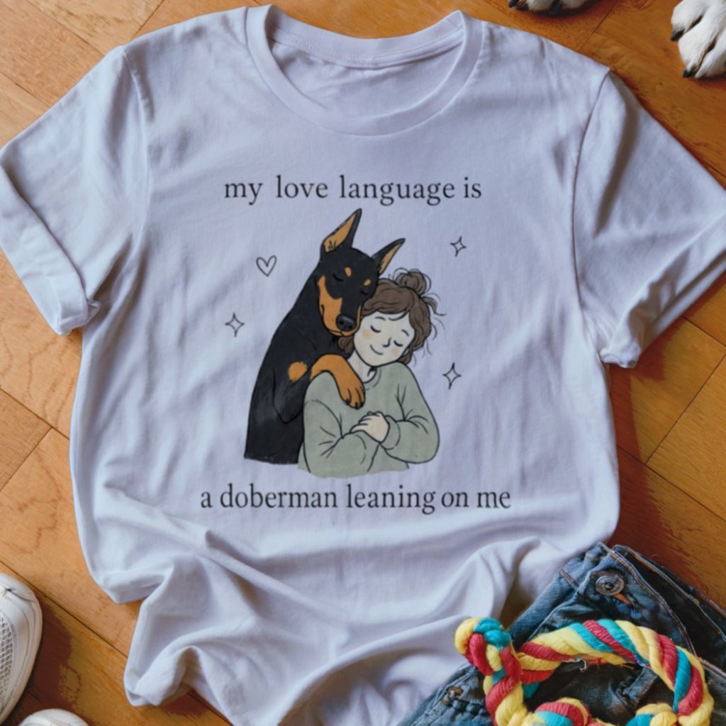 My Love Language is Doberman Lean Shirt - The Pawsitive Initiative