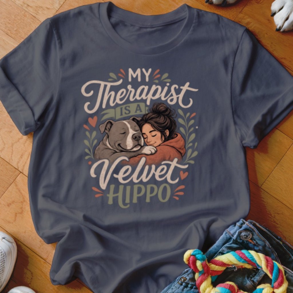 My Therapist Is A Velvet Hippo Shirt - The Pawsitive Initiative