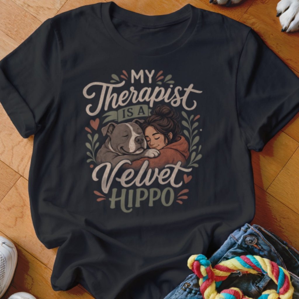 My Therapist Is A Velvet Hippo Shirt - The Pawsitive Initiative