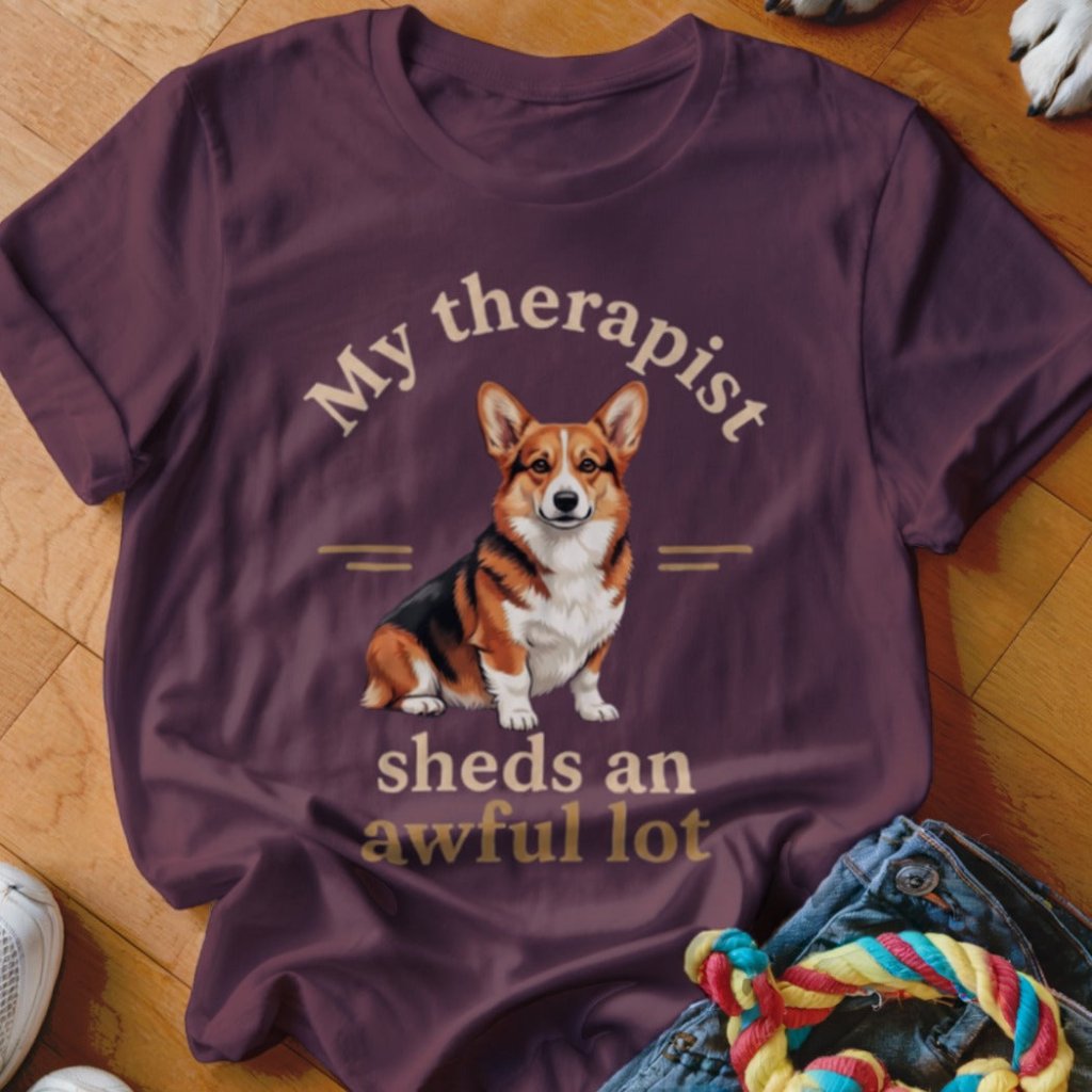 My Therapist Sheds Corgi Shirt - The Pawsitive Initiative