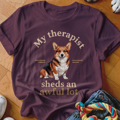 My Therapist Sheds Corgi Shirt - The Pawsitive Initiative