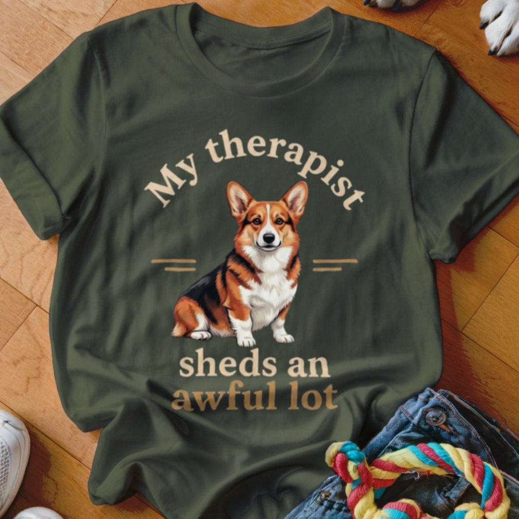 My Therapist Sheds Corgi Shirt - The Pawsitive Initiative