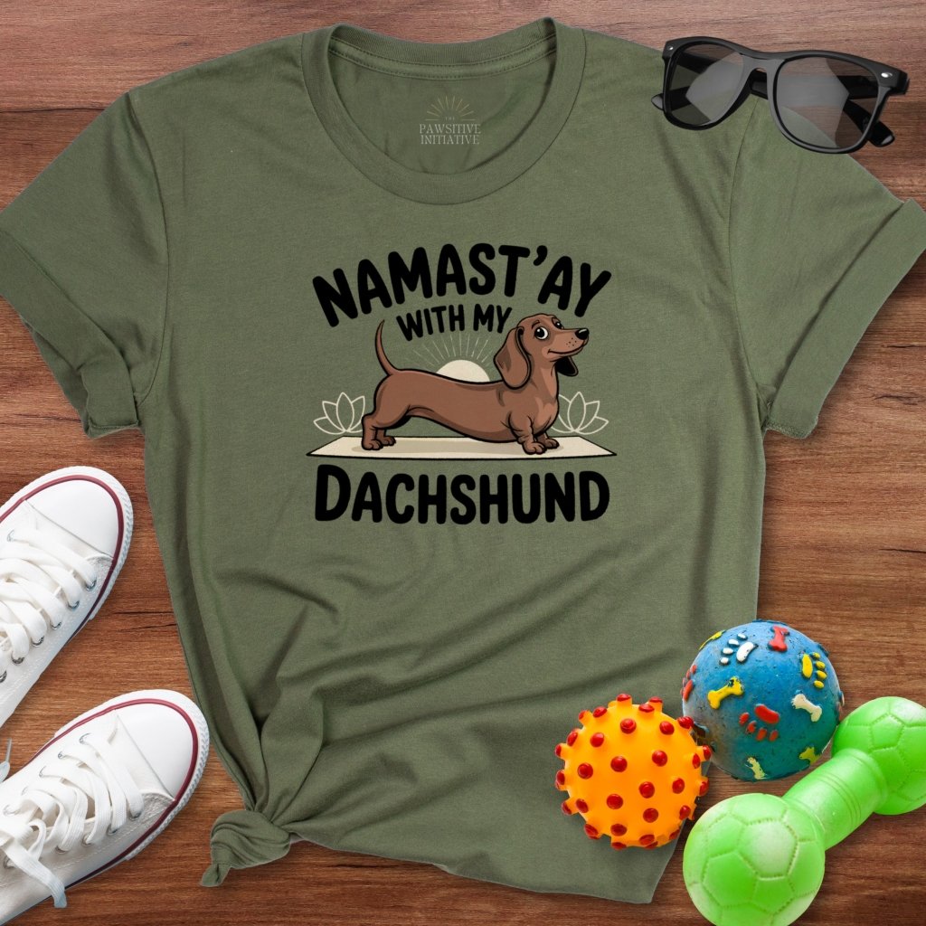 Namastay Dachshund Shirt - The Pawsitive Initiative