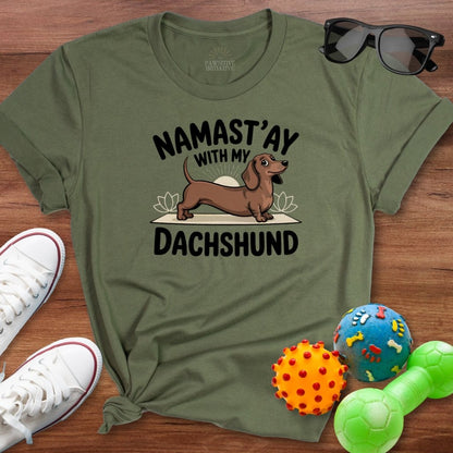 Namastay Dachshund Shirt - The Pawsitive Initiative