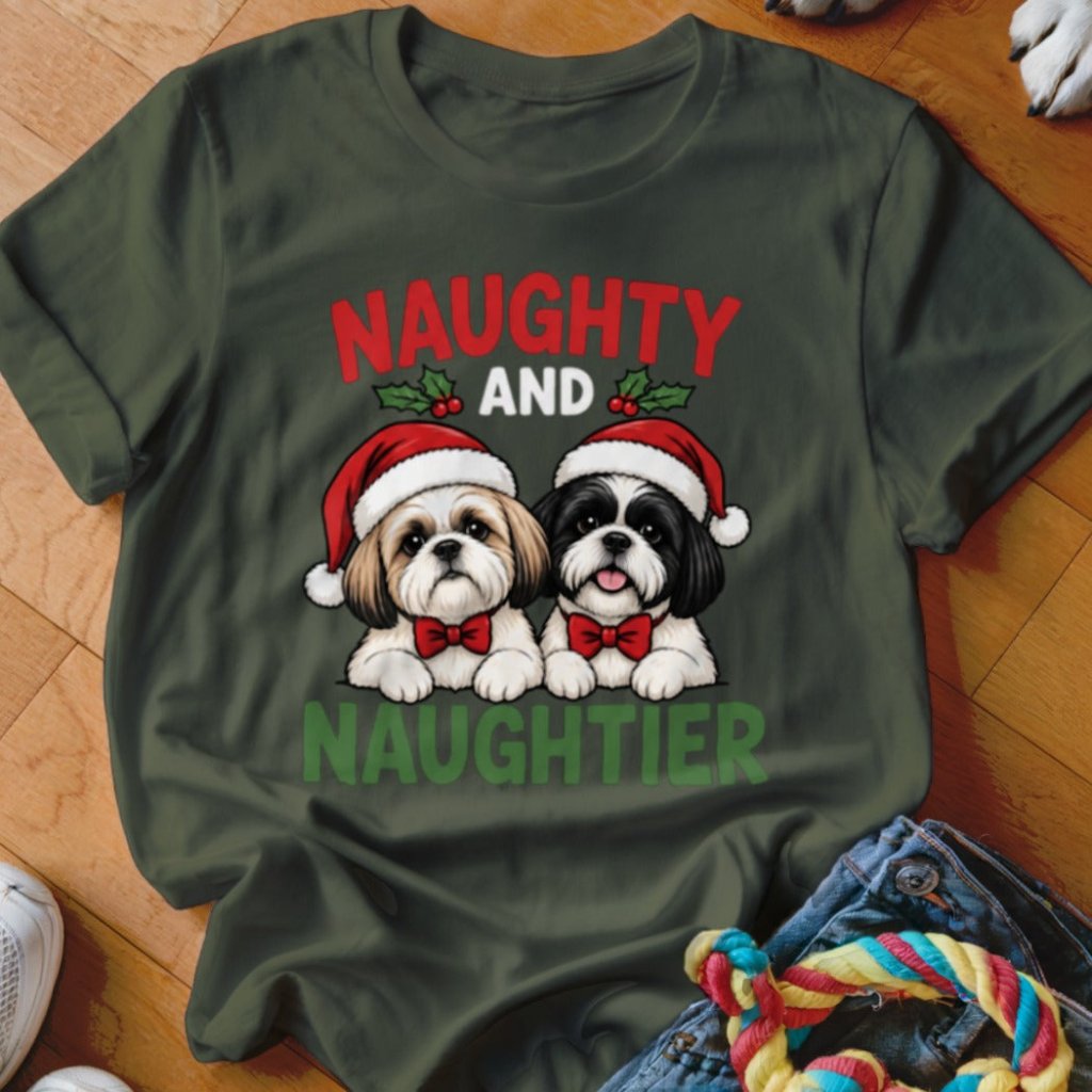 Naughty and Naughtier Shirt - The Pawsitive Initiative