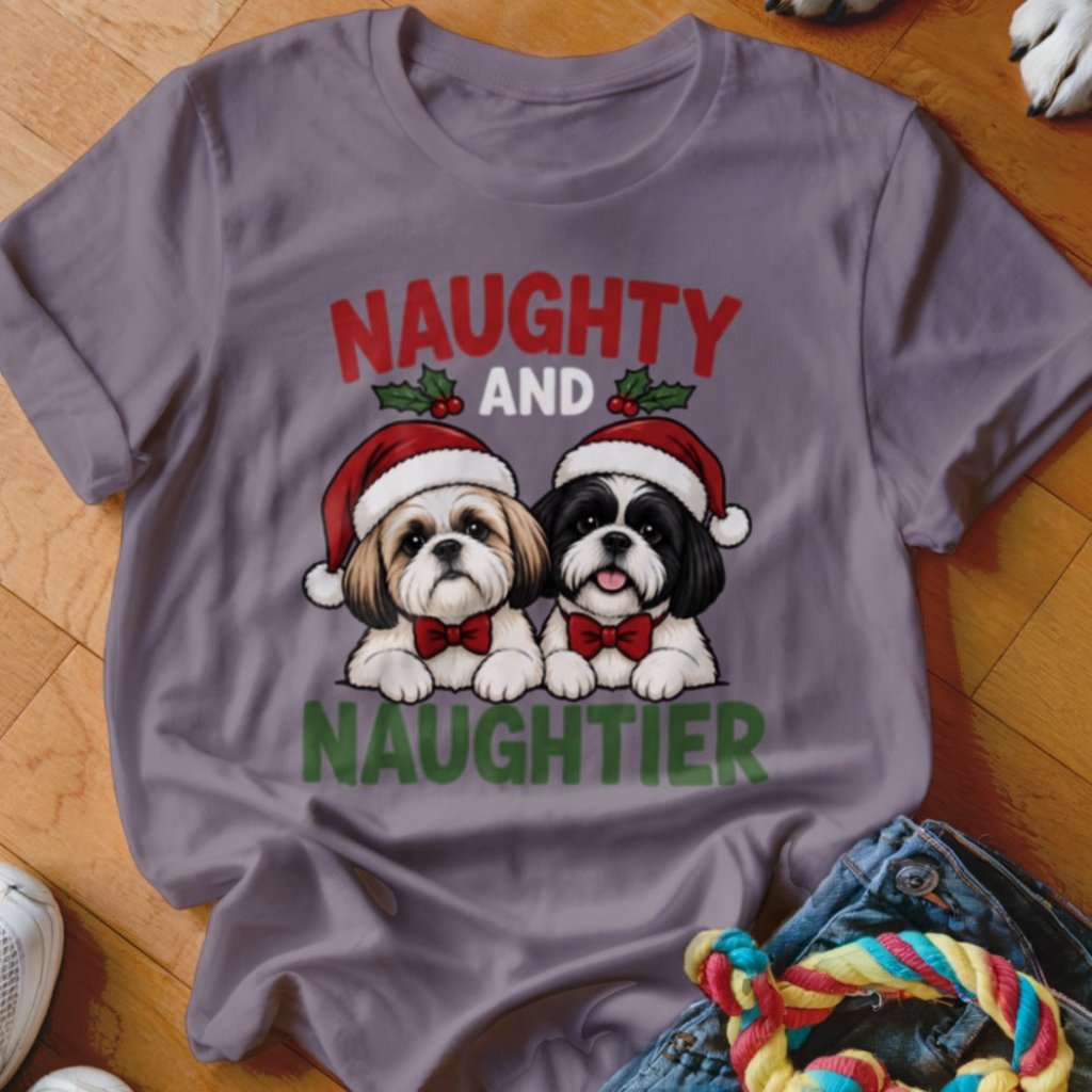 Naughty and Naughtier Shirt - The Pawsitive Initiative
