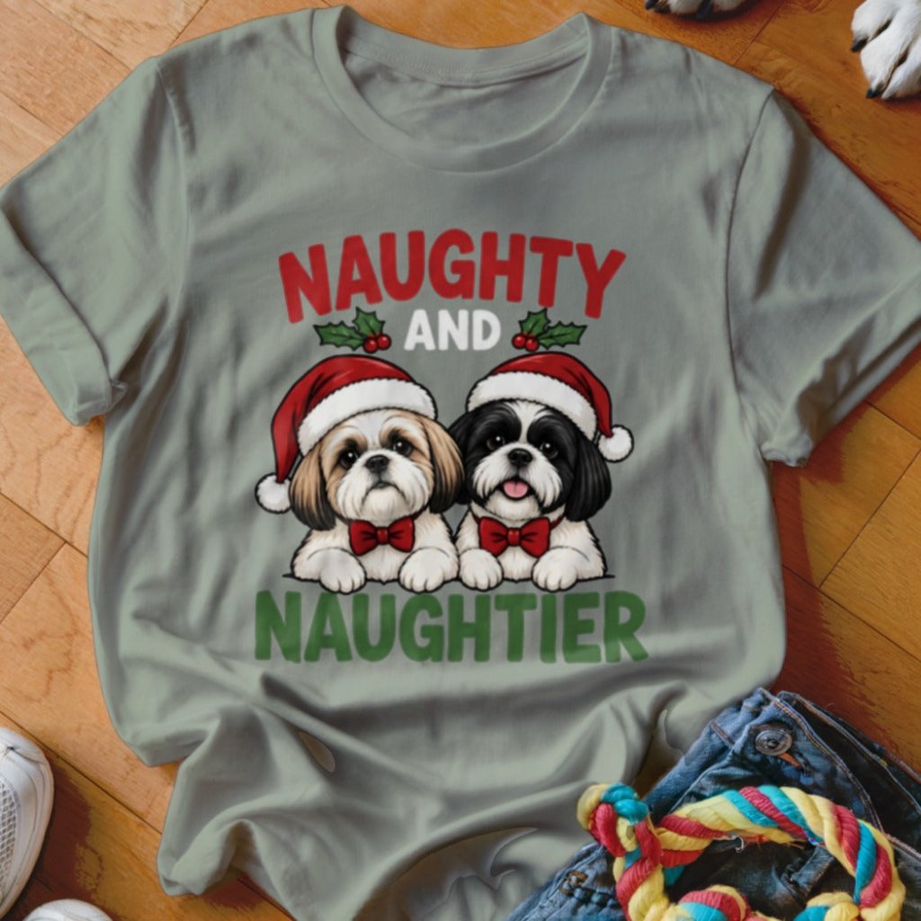 Naughty and Naughtier Shirt - The Pawsitive Initiative