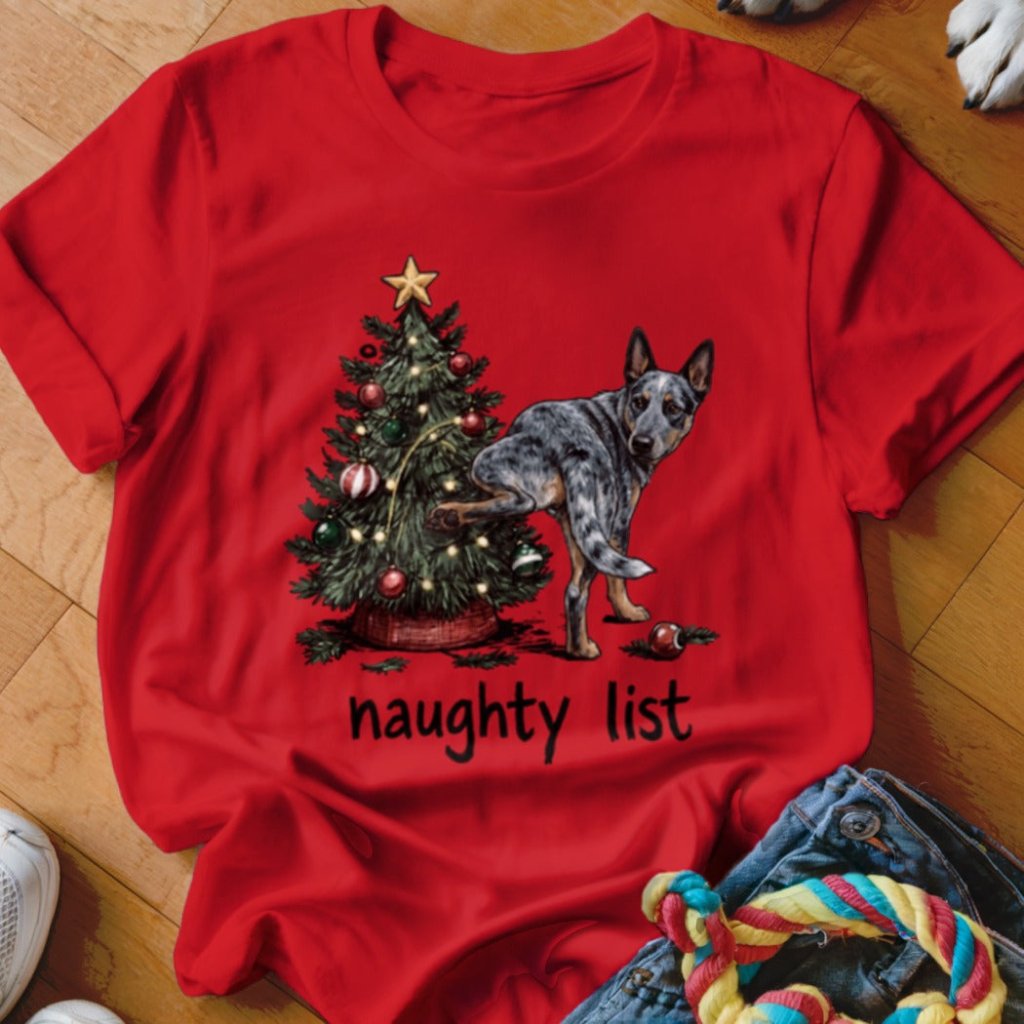 Naughty List Cattle Dog Shirt - The Pawsitive Initiative