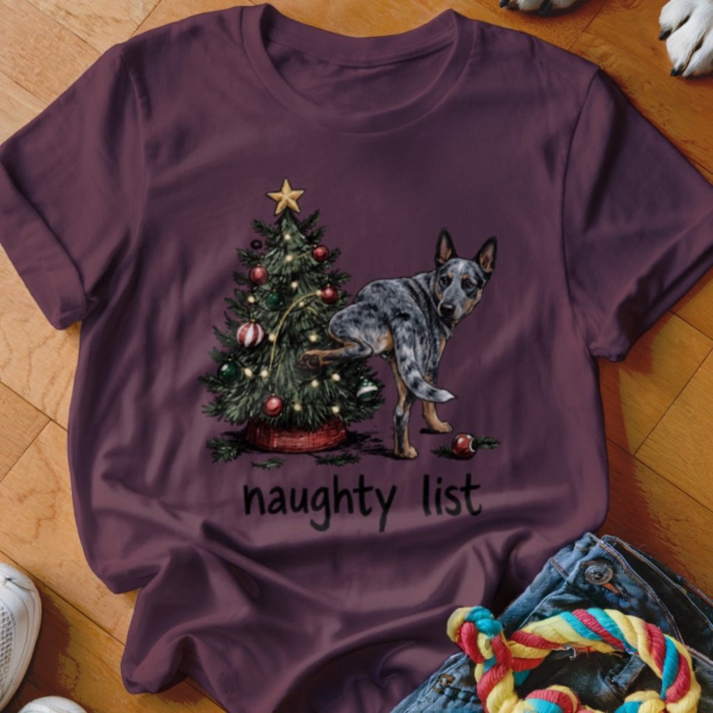 Naughty List Cattle Dog Shirt - The Pawsitive Initiative