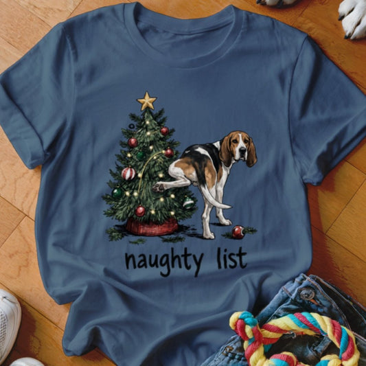 Naughty List Coonhound Shirt - The Pawsitive Initiative