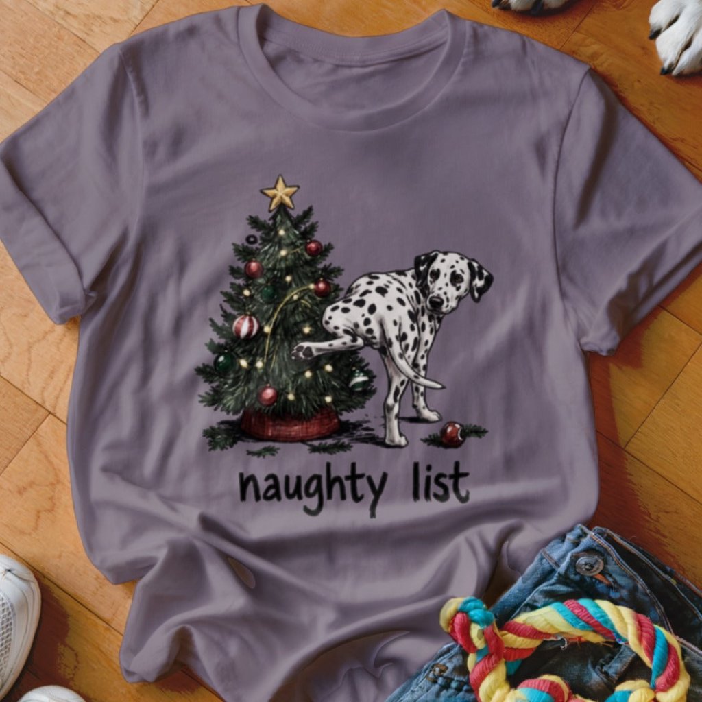 Naughty List Dalmatian Shirt - The Pawsitive Initiative