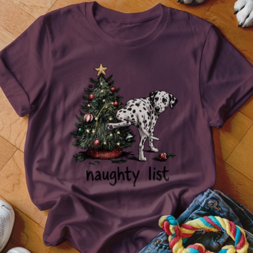 Naughty List Dalmatian Shirt - The Pawsitive Initiative