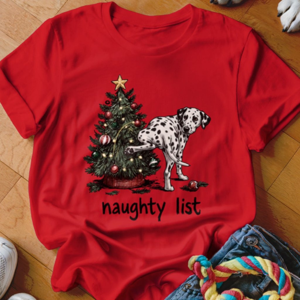Naughty List Dalmatian Shirt - The Pawsitive Initiative