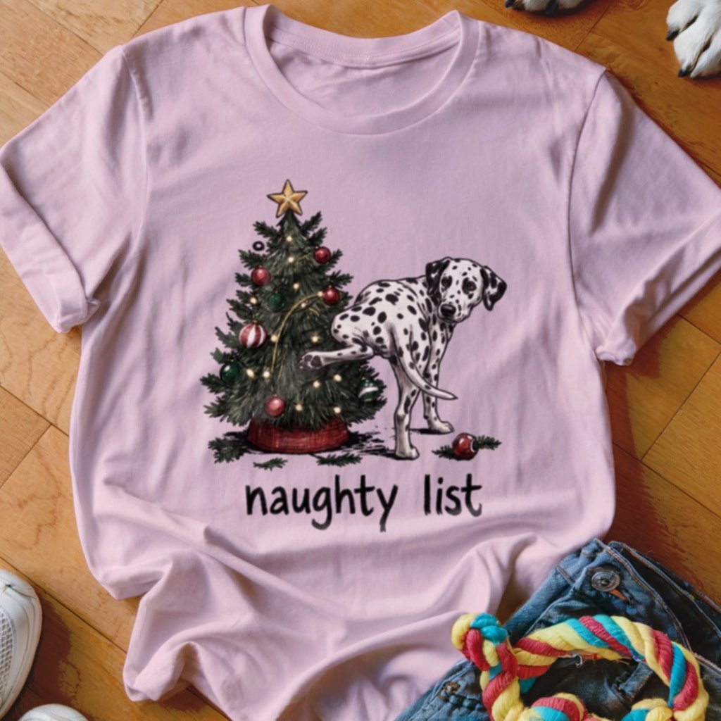 Naughty List Dalmatian Shirt - The Pawsitive Initiative