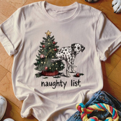 Naughty List Dalmatian Shirt - The Pawsitive Initiative