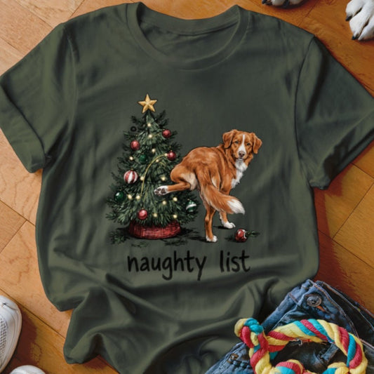 Naughty List Duck Toller Shirt - The Pawsitive Initiative
