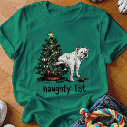 Naughty List English Bulldog Shirt - The Pawsitive Initiative