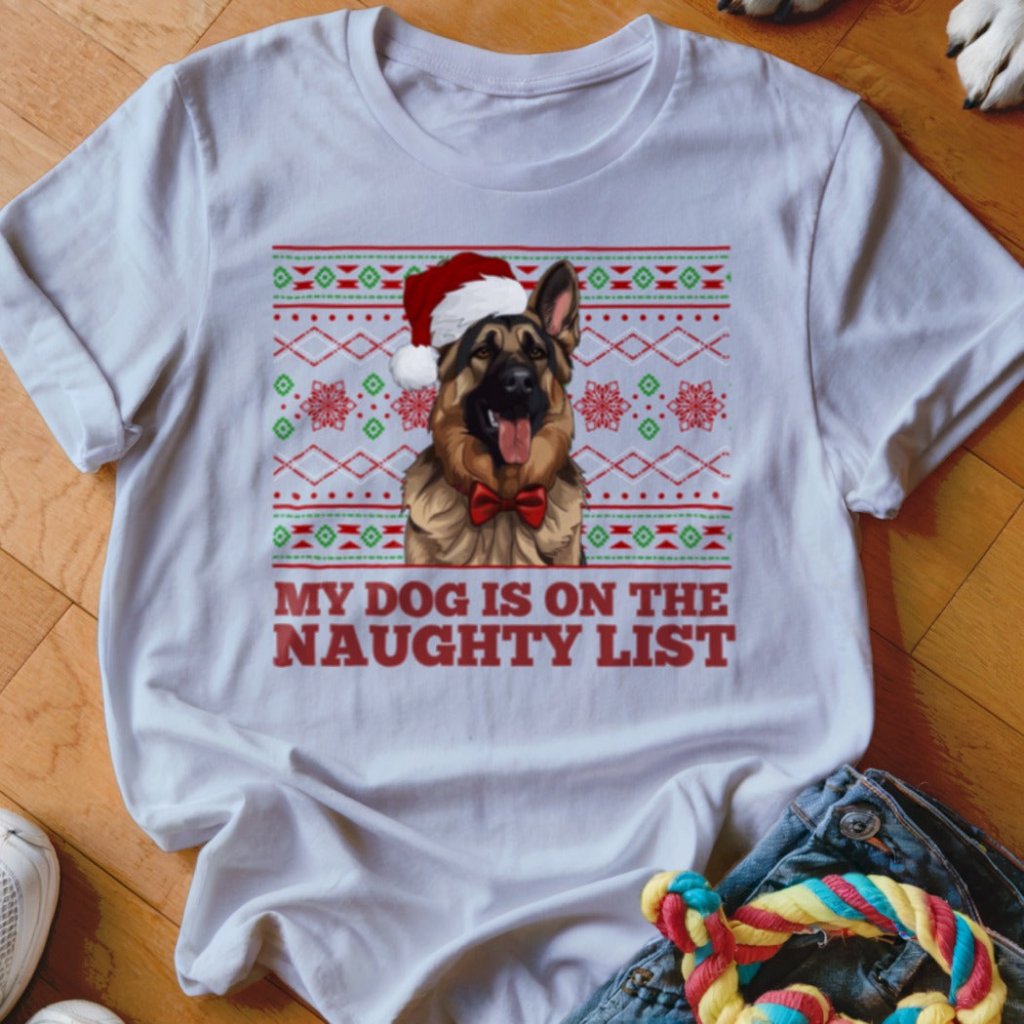 Naughty List GSD Shirt - The Pawsitive Initiative