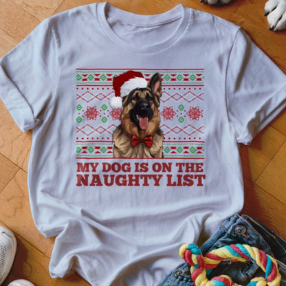 Naughty List GSD Shirt - The Pawsitive Initiative