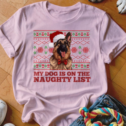 Naughty List GSD Shirt - The Pawsitive Initiative