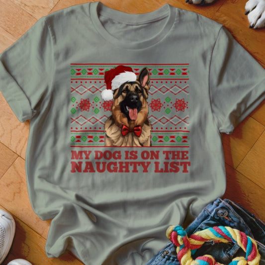 Naughty List GSD Shirt - The Pawsitive Initiative