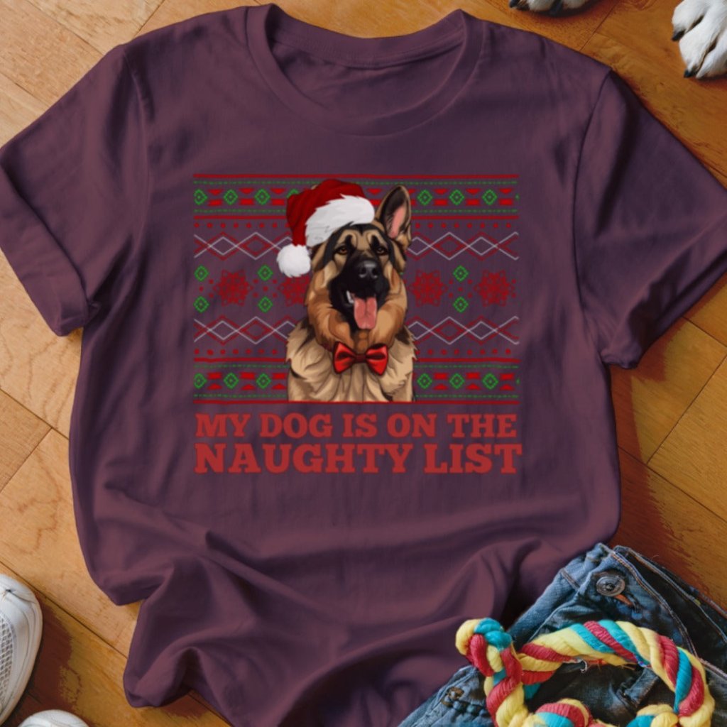 Naughty List GSD Shirt - The Pawsitive Initiative