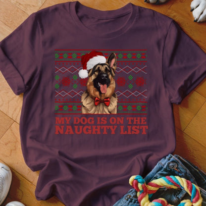Naughty List GSD Shirt - The Pawsitive Initiative