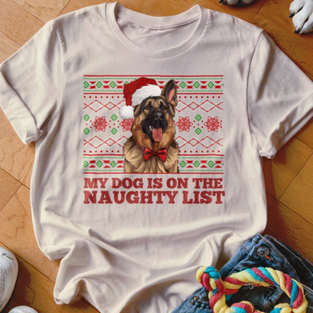Naughty List GSD Shirt - The Pawsitive Initiative