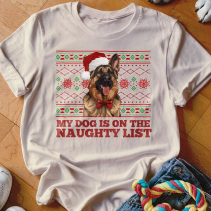 Naughty List GSD Shirt - The Pawsitive Initiative