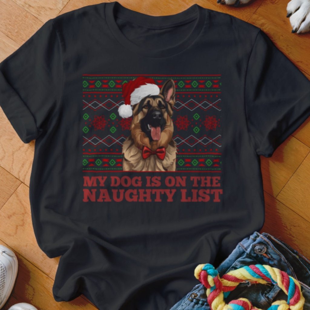 Naughty List GSD Shirt - The Pawsitive Initiative