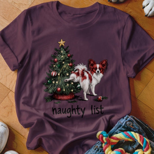 Naughty List Papillon Shirt - The Pawsitive Initiative