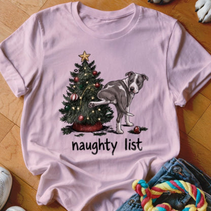 Naughty List Pittie Shirt - The Pawsitive Initiative