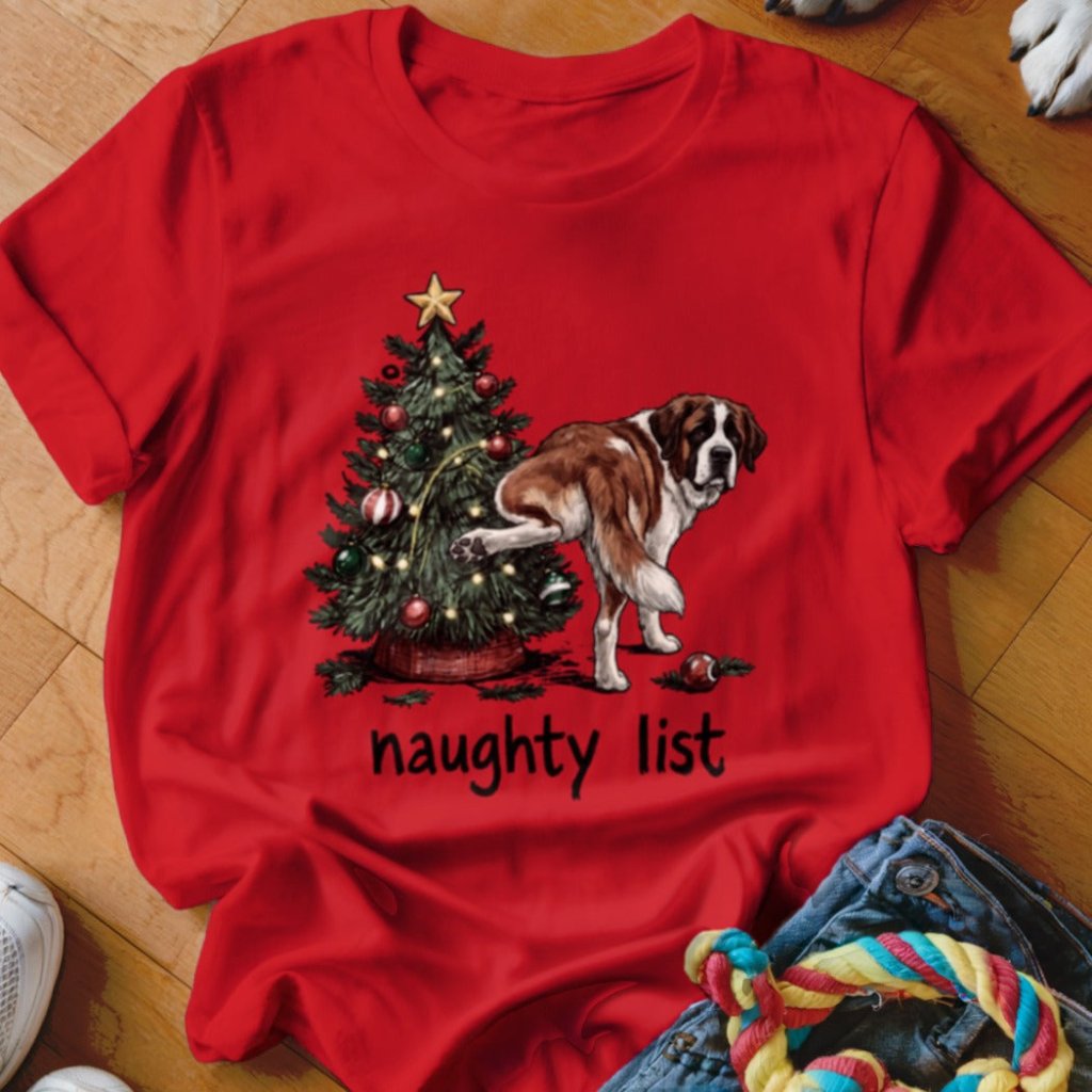 Naughty List Saint Bernard Shirt - The Pawsitive Initiative