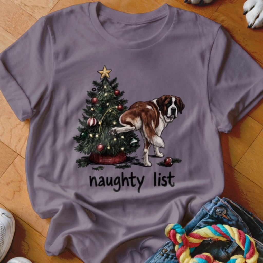 Naughty List Saint Bernard Shirt - The Pawsitive Initiative