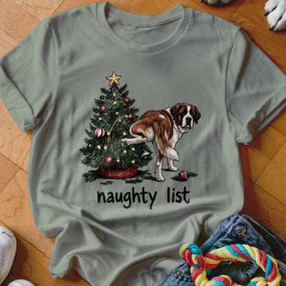 Naughty List Saint Bernard Shirt - The Pawsitive Initiative