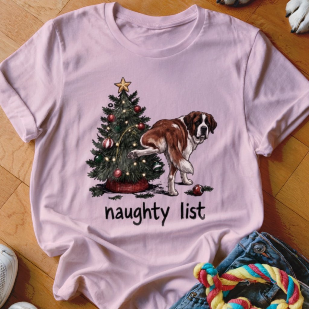Naughty List Saint Bernard Shirt - The Pawsitive Initiative