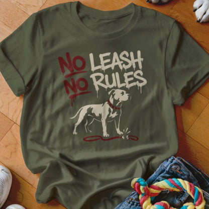 No Leash No Rules Shirt - The Pawsitive Initiative
