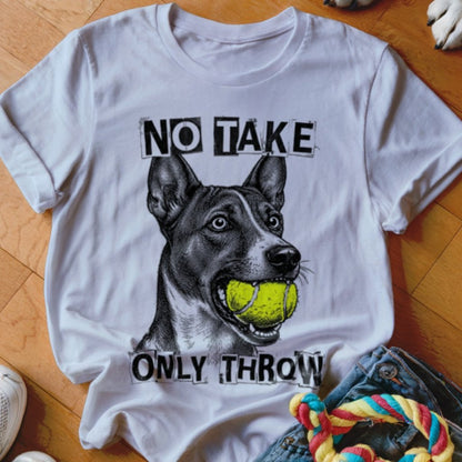 No Take Only Throw Basenji Shirt - The Pawsitive Initiative