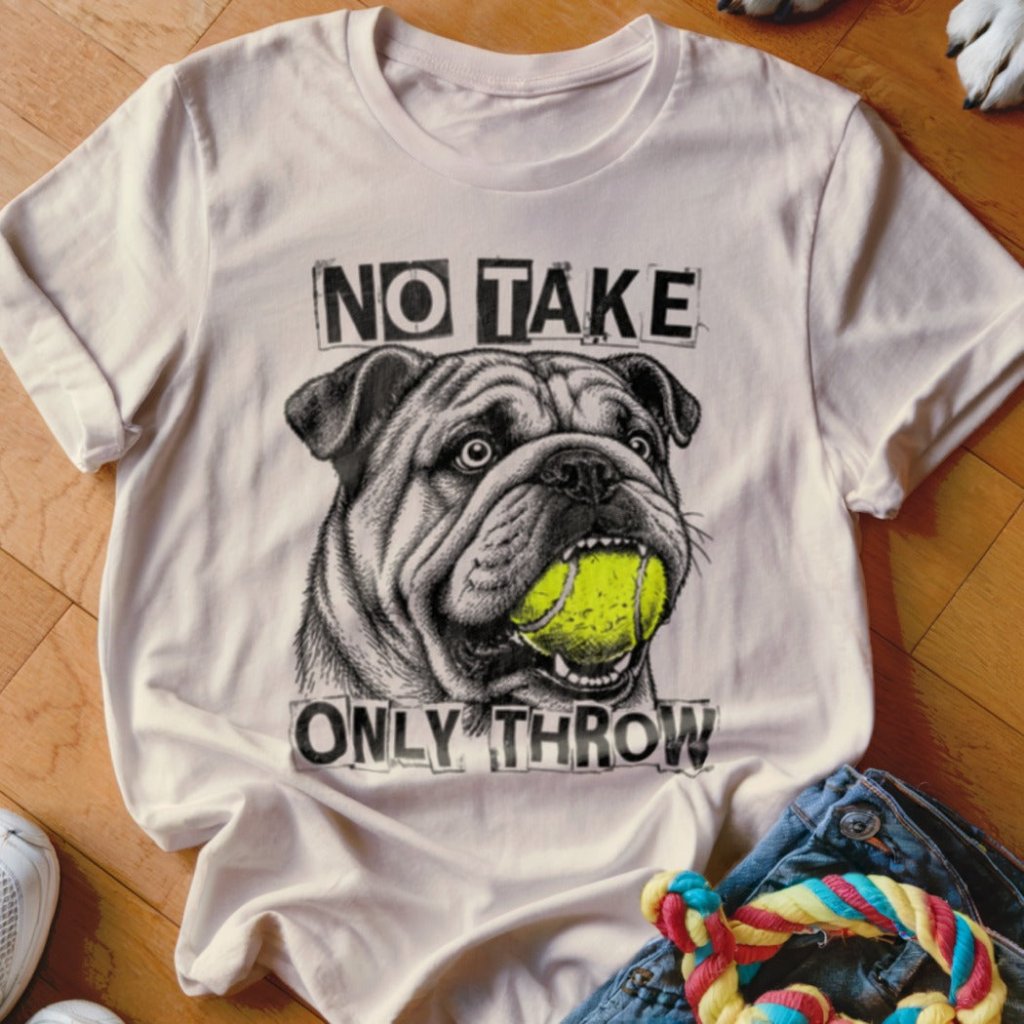 No Take Only Throw English Bulldog Shirt - The Pawsitive Initiative