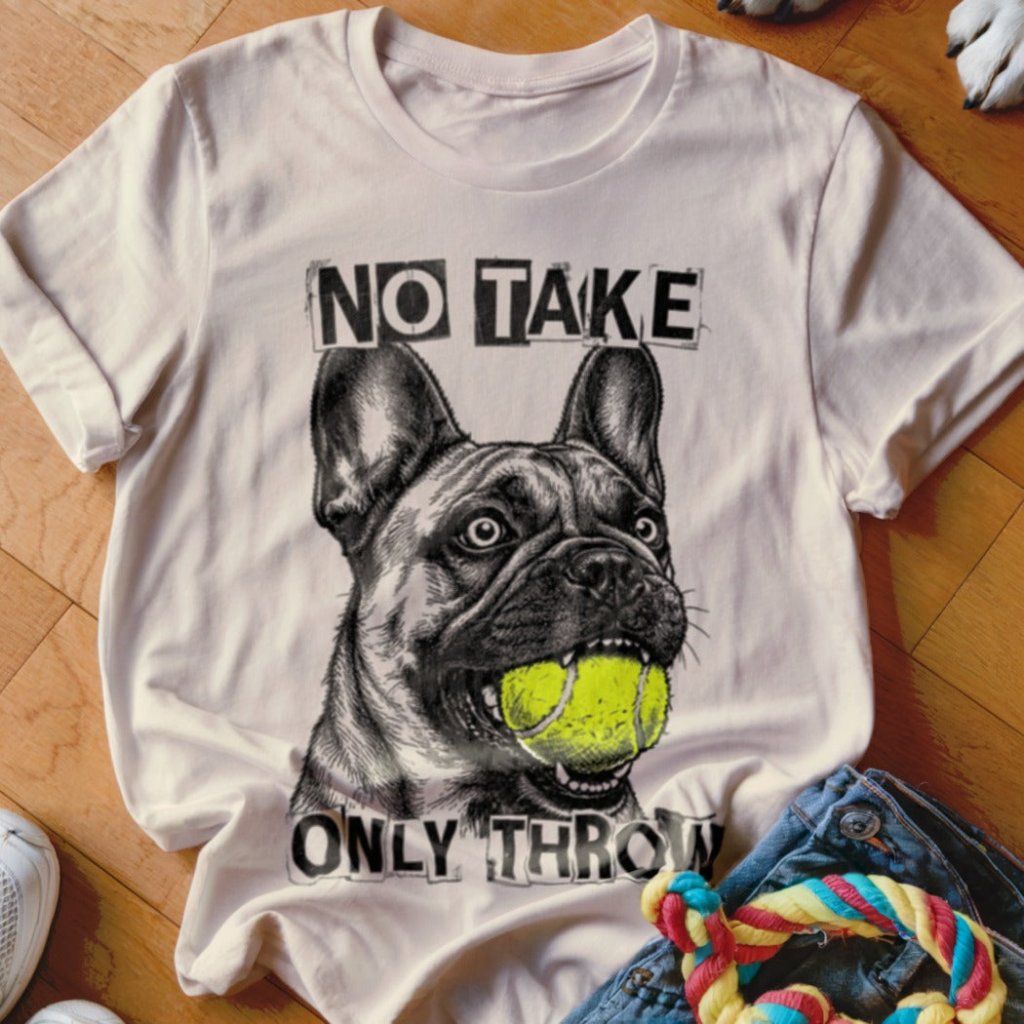 No Take Only Throw Frenchie Shirt - The Pawsitive Initiative