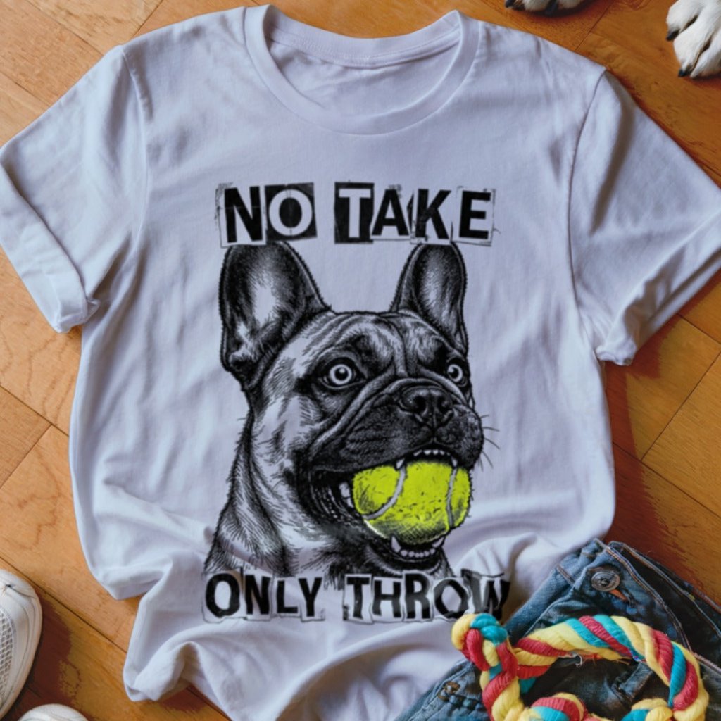 No Take Only Throw Frenchie Shirt - The Pawsitive Initiative