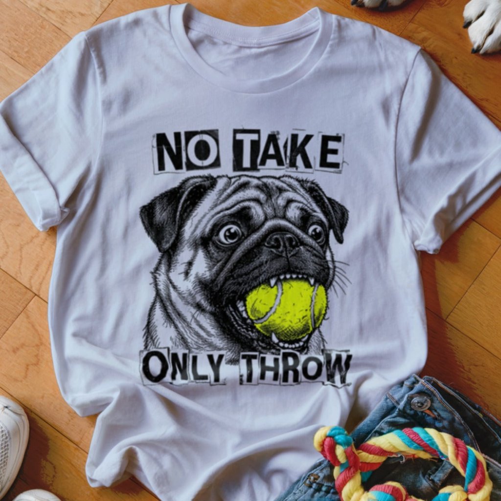 No Take Only Throw Pug Shirt - The Pawsitive Initiative
