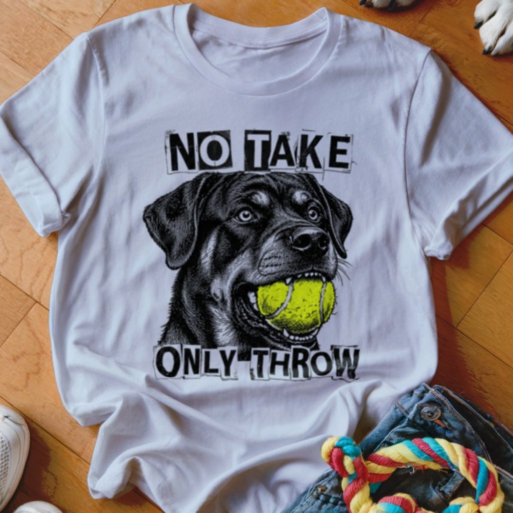 No Take Only Throw Rottweiler Shirt - The Pawsitive Initiative