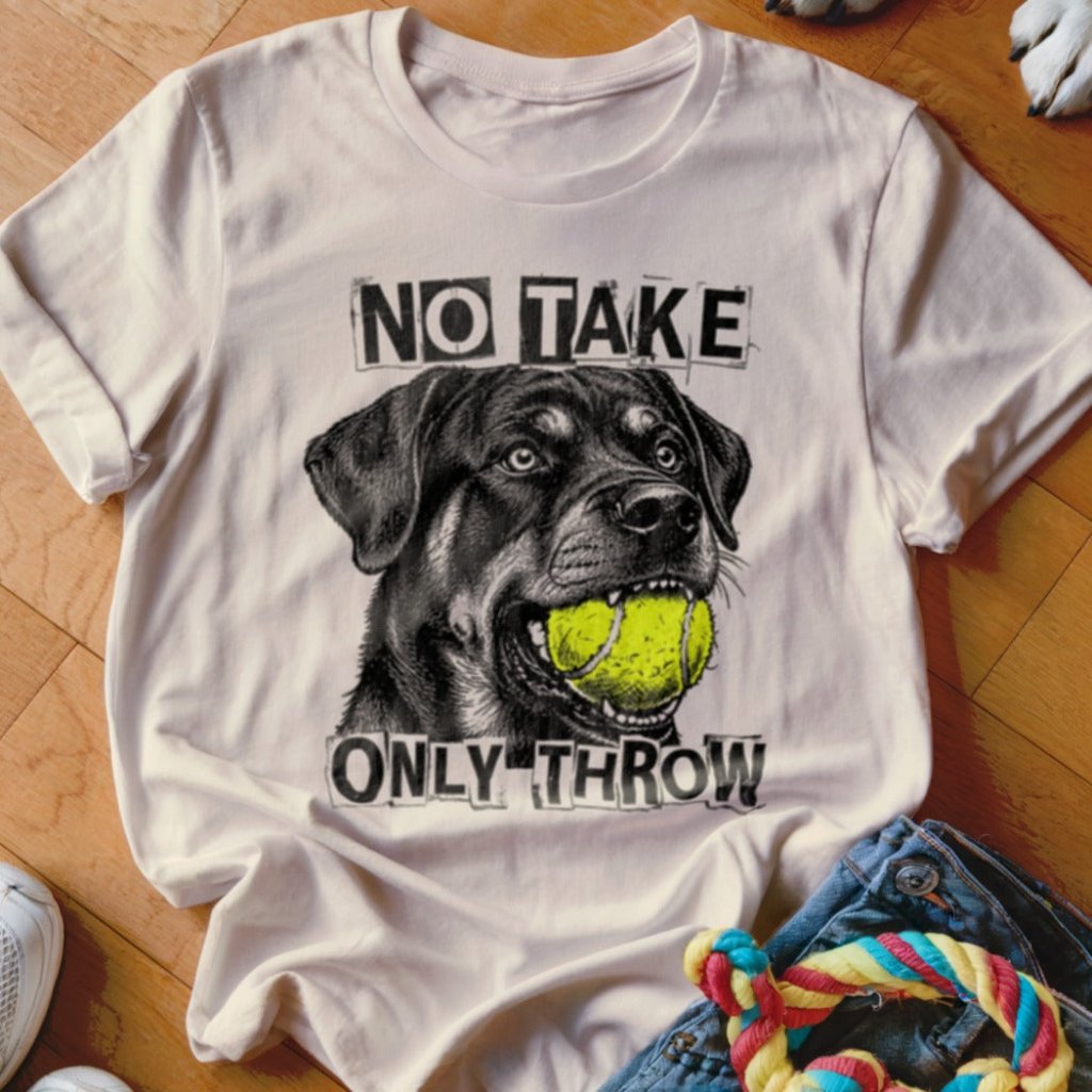 No Take Only Throw Rottweiler Shirt - The Pawsitive Initiative