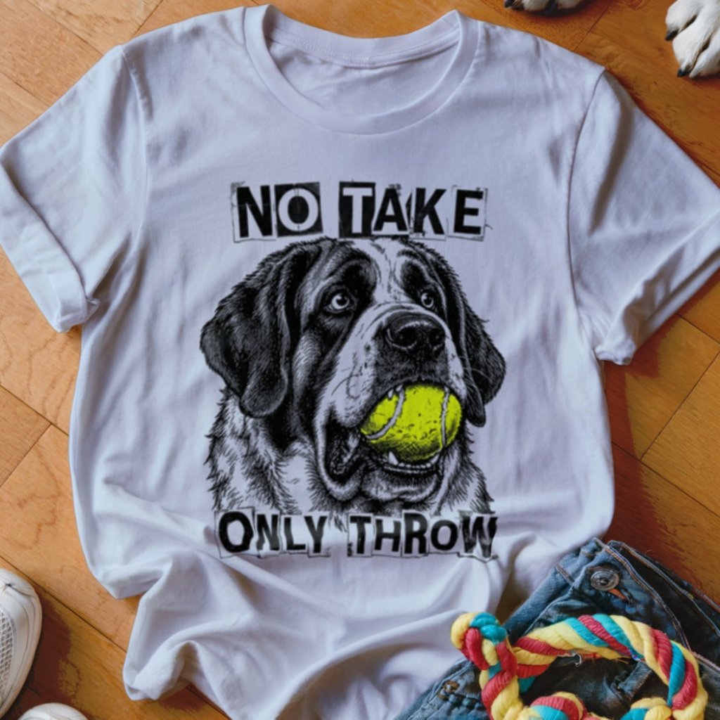 No Take Only Throw Saint Bernard Shirt - The Pawsitive Initiative