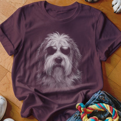 Old English Sheepdog in Aviators Shirt - The Pawsitive Initiative