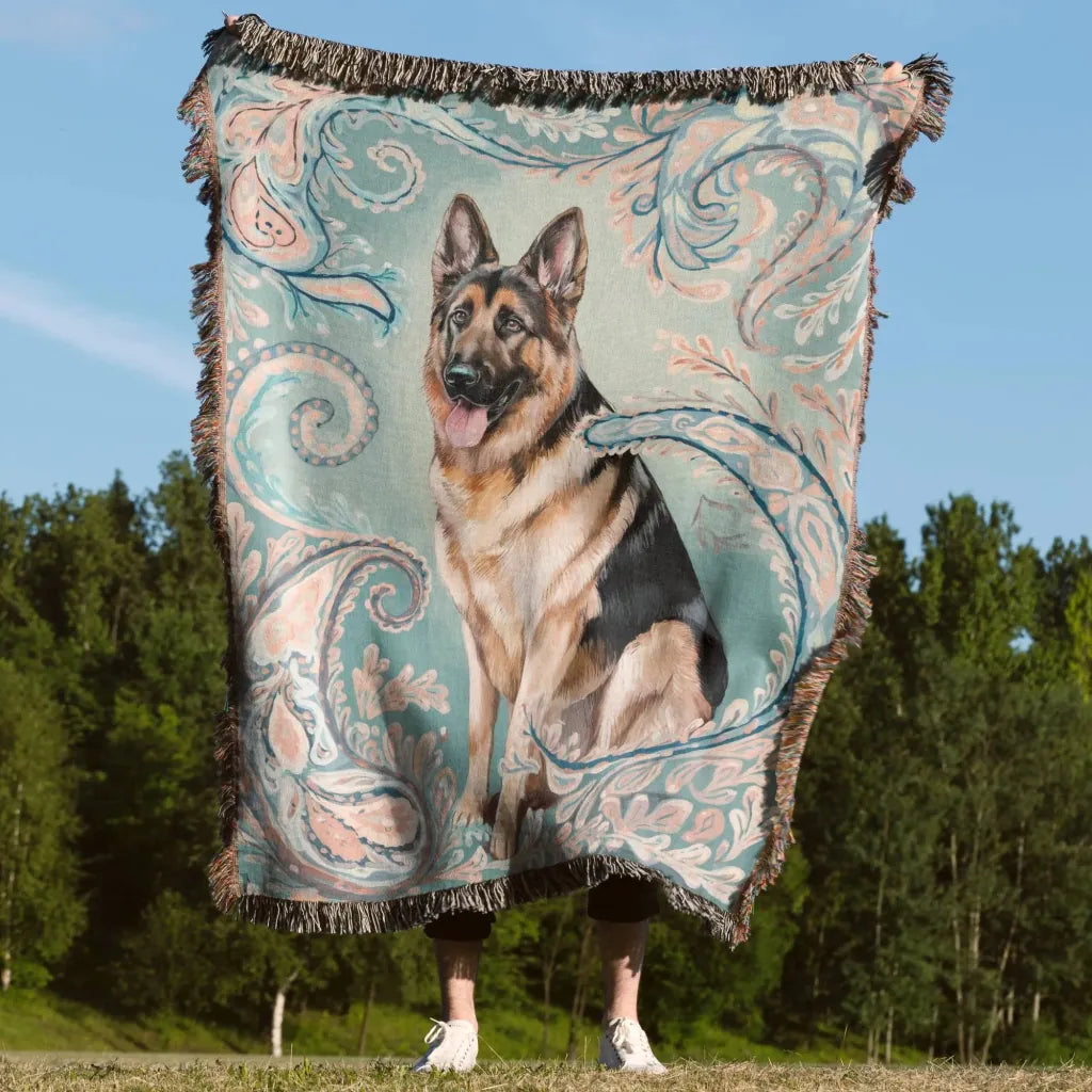 Paisley German Shepherd Blanket - The Pawsitive Initiative