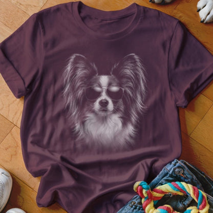 Papillon in Aviators Shirt - The Pawsitive Initiative